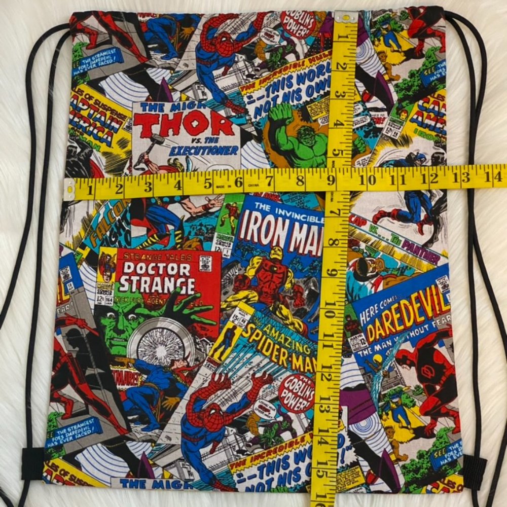 Marvel Comics Drawstring Bag Backpack - image 5